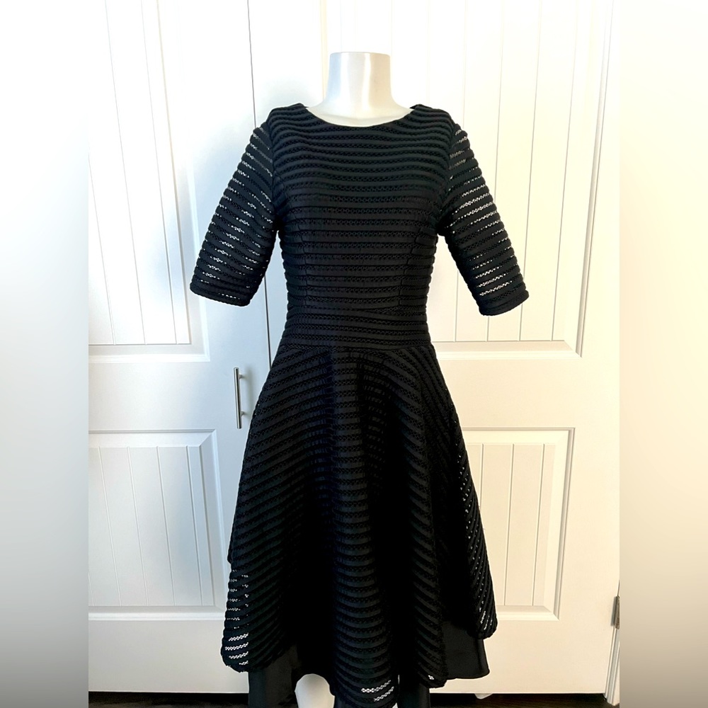 Gracia knee length black dress